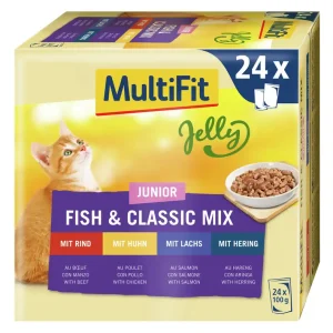 Billig MultiFit Junior Jelly Fish Classic 24 x 100 g
